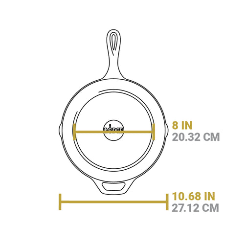 Schwarze Lodge Grillpfanne Classic mit 25,4 cm Durchmesser, langlebiges Gusseisen für perfektes Grillen.
