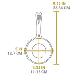 Schwarzner LODGE Schmelztopf CLASSIC, 13,3 cm Durchmesser, aus Gusseisen, für Kochen und Schmelzen auf dem Herd