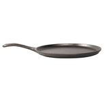 Schwarze flache LODGE Grillpfanne, CLASSIC, Ø 26 cm, aus Gusseisen, ideal zum Grillen und Braten.