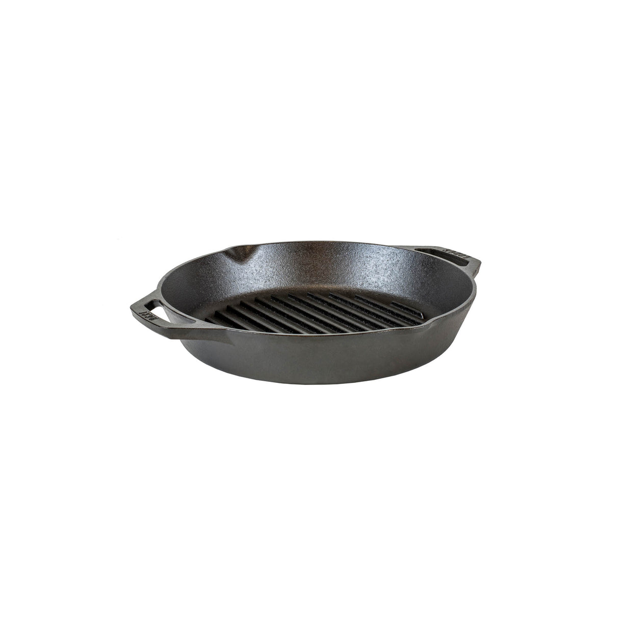 Schwarze Lodge Doppelgriff Grillpfanne aus Gusseisen, Classic-Design, ideal zum Grillen und Braten.