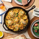 Schwarze Lodge Gusseiserne Pfanne für Kochen und Braten, mit robustem Griff, detailreiche Oberfläche, perfektes Küchenutensil
