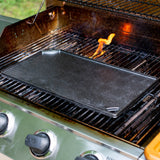 Schwarz-lackierte Lodge Grillplatte, 2-seitig, Classic, 42 cm, für Grill- und Kochzwecke, hochwertiges Kochgeschirr