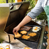 Schwarz zweigeteilte Grillplatte von LODGE, Classic-Design, 42 cm, für Grill und Pfannen geeignet