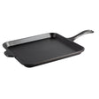 Quadratische Grillplatte von LODGE, Classic Serie, schwarzes Gusseisen, 27,9 cm Durchmesser, ideal zum Grillen.