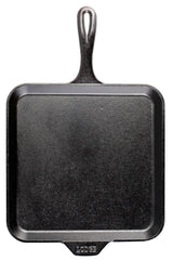 Quadratische Lodge Grillplatte Classic in Schwarz, 27,9 cm, robuste Gusseisen-Grillpfanne für leckeres Grillen zu Hause