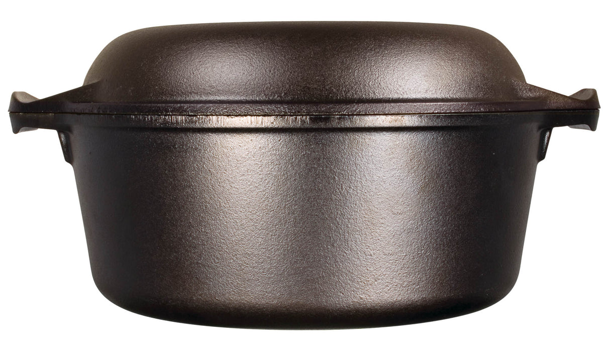 Schwarzer LODGE Dutch-Oven aus Gusseisen, 12,3 Liter, klassische Form, für Kochen und Braten