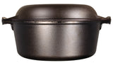 Schwarzer LODGE Dutch-Oven aus Gusseisen, 12,3 Liter, klassische Form, für Kochen und Braten