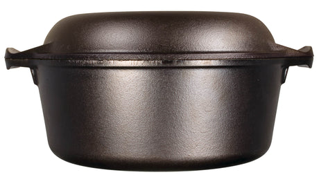 Schwarzer LODGE Dutch-Oven aus Gusseisen, 12,3 Liter, klassische Form, für Kochen und Braten