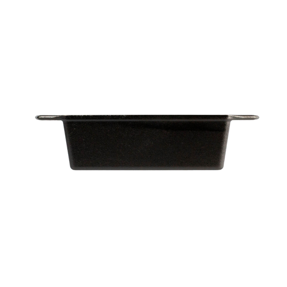 Schwarze LODGE Brotform aus Gusseisen, klassische Form zum Backen von Brot, detailreiche Oberfläche, langlebiges Backzubehör