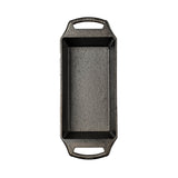 Schwarze Brotform von LODGE, klassische Form aus Gusseisen für perfekt gebackene Brote, sichtbare Form mit Deckel.