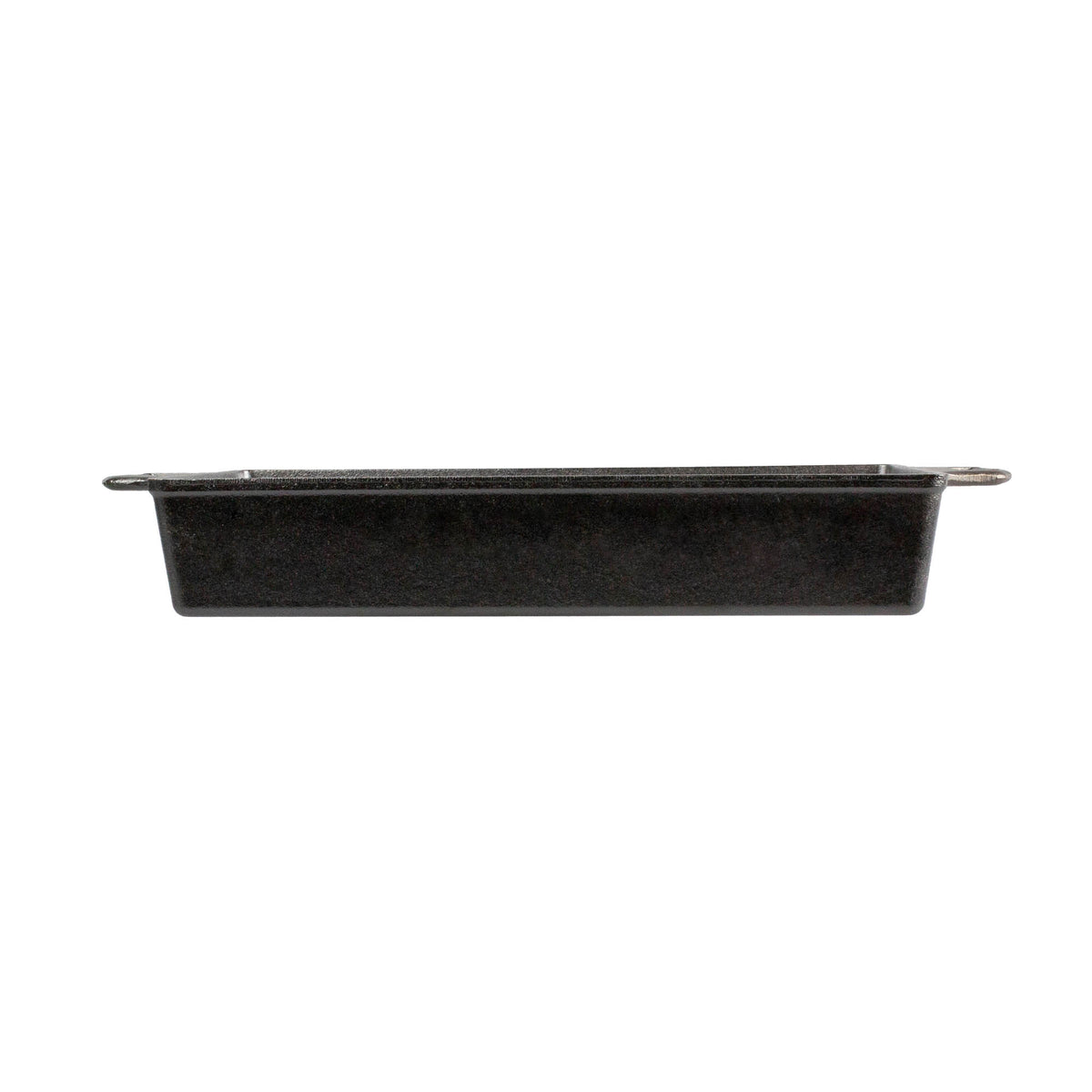Lodge 23cm black classic baking pan with a sturdy metal backform for baking cakes or bread, shown from above.