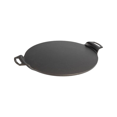 Lodge classic black pizza baking pan, 31.8 cm, made of durable material, suitable for baking homemade pizzas.