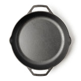 Lodge gusseiserne Pfanne mit Doppelgriff, schwarze Kochpfanne, ideal für Braten und Sautieren, hochwertiges Kochgeschirr