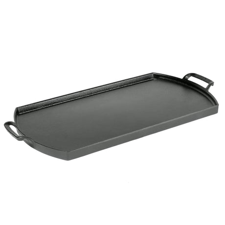 Schwarze LODGE Grillplatte BLACK LOCK, 51 cm, mit glatter Oberfläche zum Grillen und Braten.