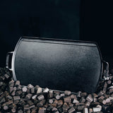 Schwarze Lodge Grillplatte Black Lock, 51 cm, aus Gusseisen zum Grillen und Braten auf der Herdplatte.