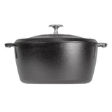 Schwarze LODGE Pfanne Black Lock aus Gusseisen, 5,2 Liter, mit Holzgriff und langlebigem Kochgeschirr.
