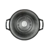 Schwarze Lodge Pfanne Black Lock, 5,2 Liter, aus Gusseisen, mit Holzgriff, für vielseitiges Kochen und Braten