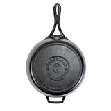 Lodge schwarze Pfanne mit tiefem Rand, 3,8 Liter Fassungsvermögen, ideal zum Braten und Kochen in der Küche.