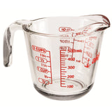 Messbecher von ANCHOR HOCKING mit klarer Skala und Griff, ideal zum Abmessen von Flüssigkeiten in der Küche
