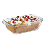 Antike, weiße ANCHOR HOCKING Auflaufform aus der BASICS-Serie, ideal zum Backen und Aufbewahren, mit rechteckigem Design.