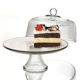 Kuchenplatte von ANCHOR HOCKING aus Glas, rechteckig mit Deckel, ideal zum Servieren und Aufbewahren von Kuchen.