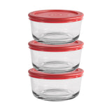 ANCHOR HOCKING Frischhaltebehälter SNUGFIT aus Glas, luftdicht verschließbar, ideal für Lebensmittelaufbewahrung, transparentes Design