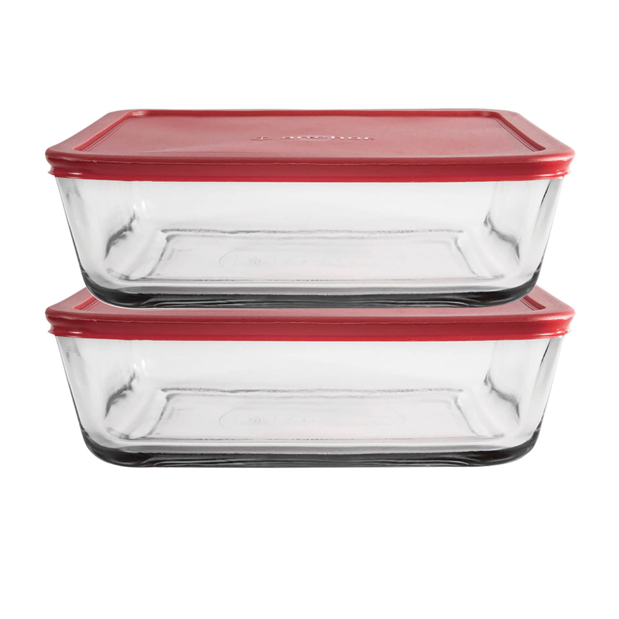 ANCHOR HOCKING Frischhaltebehälter SNUGFIT aus Glas, luftdicht verschließbar, ideal für Lebensmittelaufbewahrung, transparent.