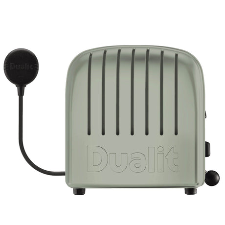 Dualit Newgen salbei toaster with two slots for toasting bread, featuring a sleek design and modern controls.