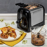 Edelstahl-DUALIT Sandwichmaker Lite mit Grillplatten für knusprige Sandwiches und Paninis, kompakte Küchenmaschine