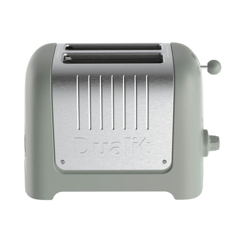 Dualit Toaster Lite mit 2 Scheiben, Edelstahl-Design, knuspriges Toasten, kompaktes Küchengerät, moderne Küchenmaschine.