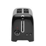 Dualit Toaster LITE mit zwei Toastscheiben, Edelstahl-Design und Bedienelemente, klare Sicht auf die Toastfunktion.