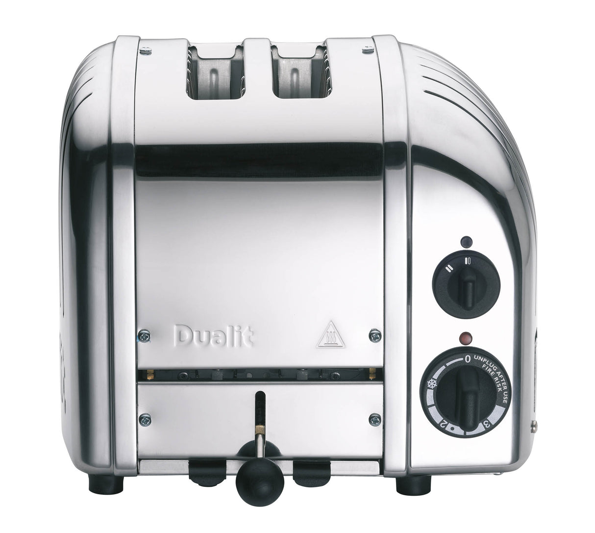 Polierter DUALIT Toaster NEWGEN mit Edelstahl, 2 Scheiben, modernes Design, ideal für knuspriges Toasten.