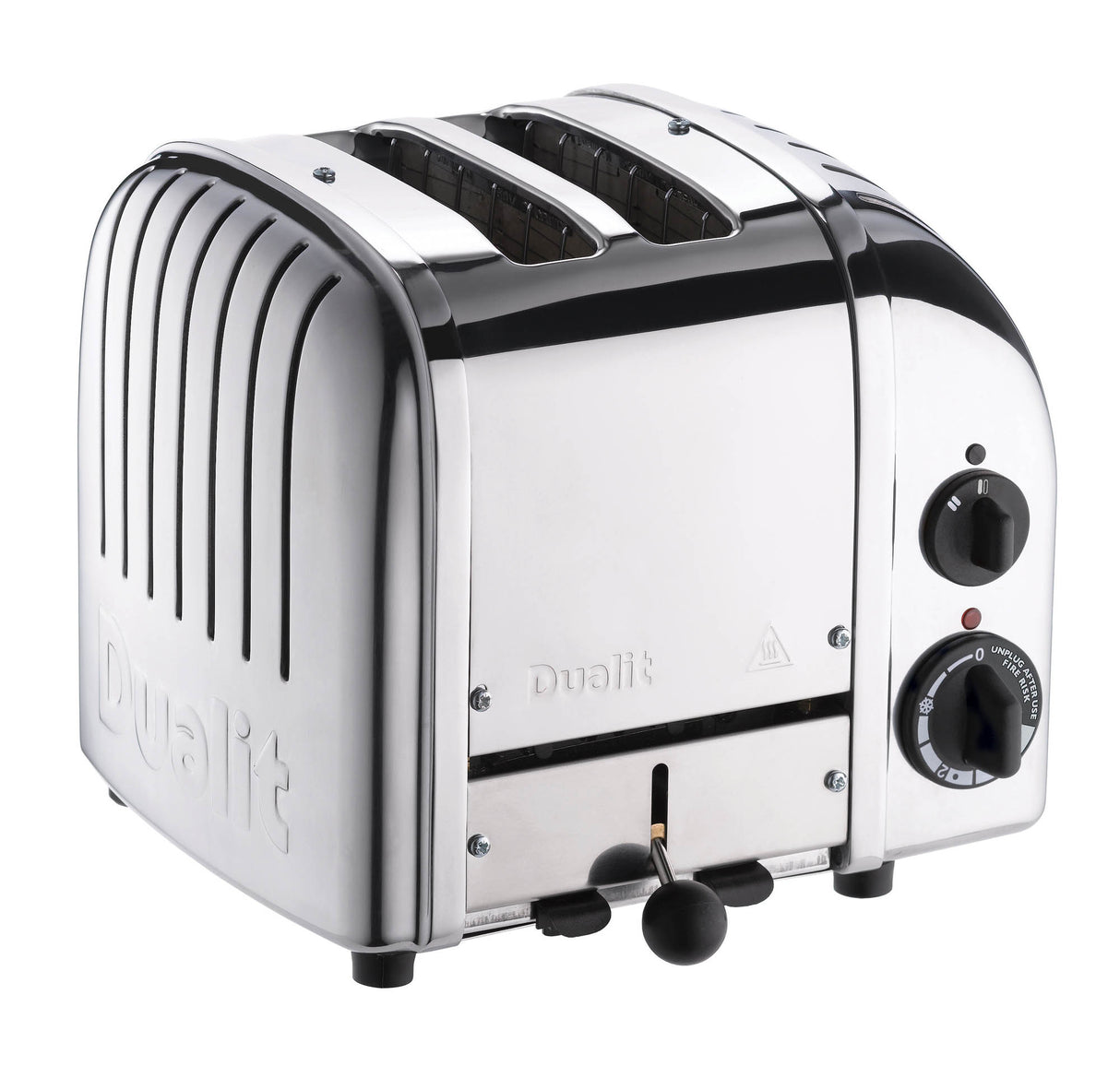 Polierter DUALIT Toaster NEWGEN mit 2 Scheiben, modernes Design und Edelstahl-Optik, zum Toasten von Brotscheiben