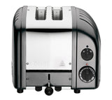 Dualit Toaster Newgen in grau metallic, 2 Scheiben, modernes Design, hochwertiger Toaster für knuspriges Toasten.