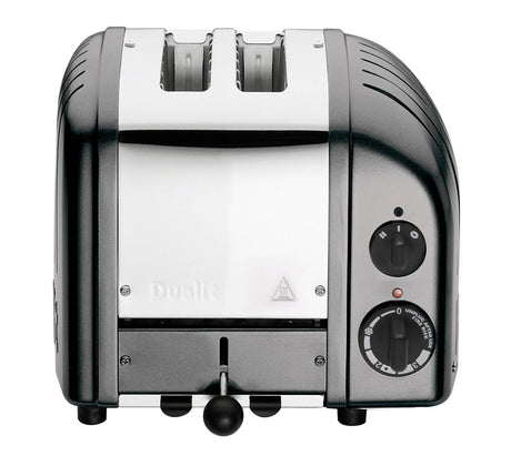 Dualit Toaster Newgen in grau metallic, 2 Scheiben, modernes Design, hochwertiger Toaster für knuspriges Toasten.