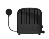 Schwarzer DUALIT Toaster NEWGEN mit 2 Toastscheiben, modernes Design und Bedienung.