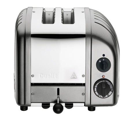 Dualit Toaster Newgen in silber metallic, 2 Scheiben, moderner Toaster mit Edelstahl-Design und robustem Gehäuse.
