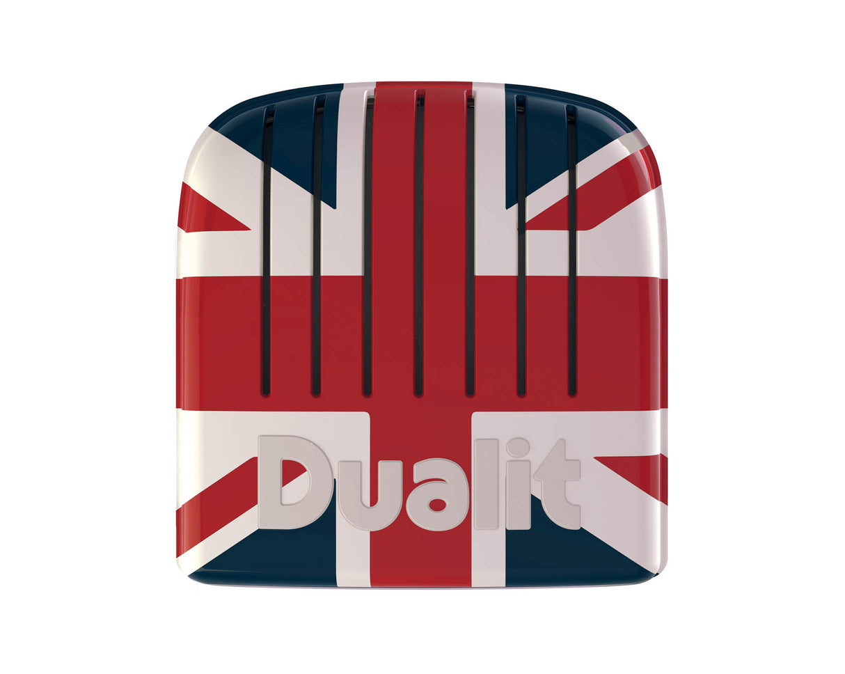 Dualit Toaster Newgen mit Union Jack Design, 2-Scheiben Toaster aus Edelstahl, modernes Küchengerät