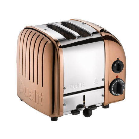 DUALIT Toaster NEWGEN in Kupfer, 2 Scheiben, modernes Design mit Edelstahl-Details, zum Toasten von Brotscheiben