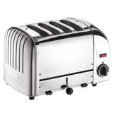 Polierter DUALIT Toaster VARIO für 4 Toastscheiben, modernes Design, elektrischer Küchenhelfer, hochwertiges Küchengerät