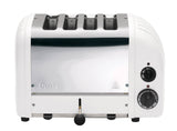 DUALIT Toaster Newgen in Weiß, 4 Scheiben, modernes Design mit Edelstahl-Details, für knuspriges Toasten.