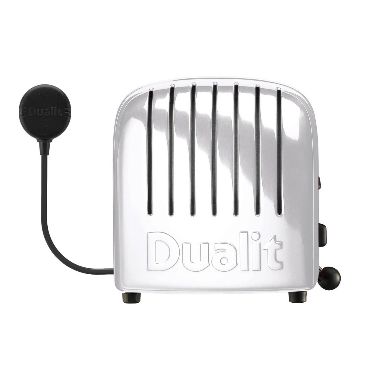 Weißer DUALIT Toaster NewGen mit Platz für 4 Brotscheiben, modernes Design, sichtbare Toastschlitze.