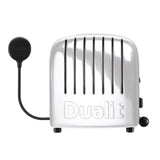 Weißer DUALIT Toaster NewGen mit Platz für 4 Brotscheiben, modernes Design, sichtbare Toastschlitze.