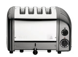 Dualit Toaster Newgen in grau metallic, mit 4 Scheiben, modernes Design und langlebige Edelstahl-Beschichtung.