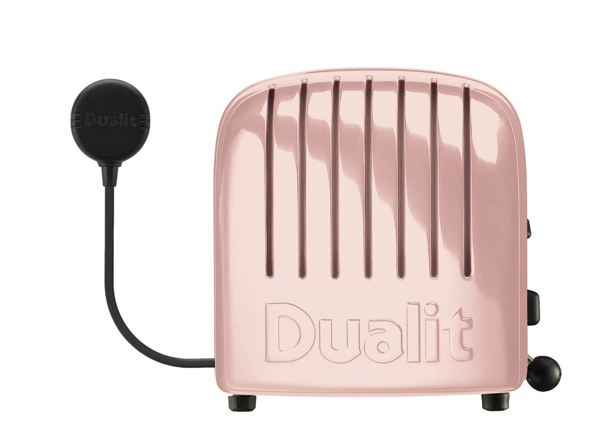 Rosa DUALIT Toaster NEWGEN mit 4 Scheiben, modernes Design, Edelstahloberfläche, sichtbar beim Toasten von Brotscheiben