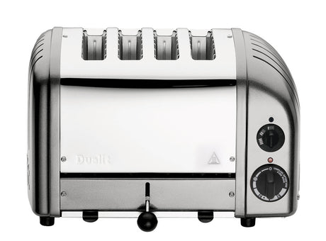 Dualit Toaster Newgen in silber metallic mit Platz für 4 Scheiben, modernes Küchengerät mit langlebigem Design