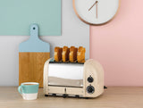 DUALIT Toaster NewGen in Cremeweiß, 4 Scheiben, modernes Design, sichtbare Toastschlitze und Bedienelemente