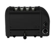 Schwarzer DUALIT Toaster NEWGEN mit 4 Scheiben für knuspriges Toasten, modernes Design und einfache Bedienung