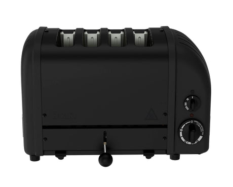 Schwarzer DUALIT Toaster NEWGEN mit 4 Scheiben für knuspriges Toasten, modernes Design und einfache Bedienung