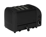 Schwarzer DUALIT Toaster NEWGEN mit Platz für 4 Brotscheiben, modernes Design, sichtbar im Bild.